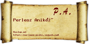 Perlesz Anikó névjegykártya